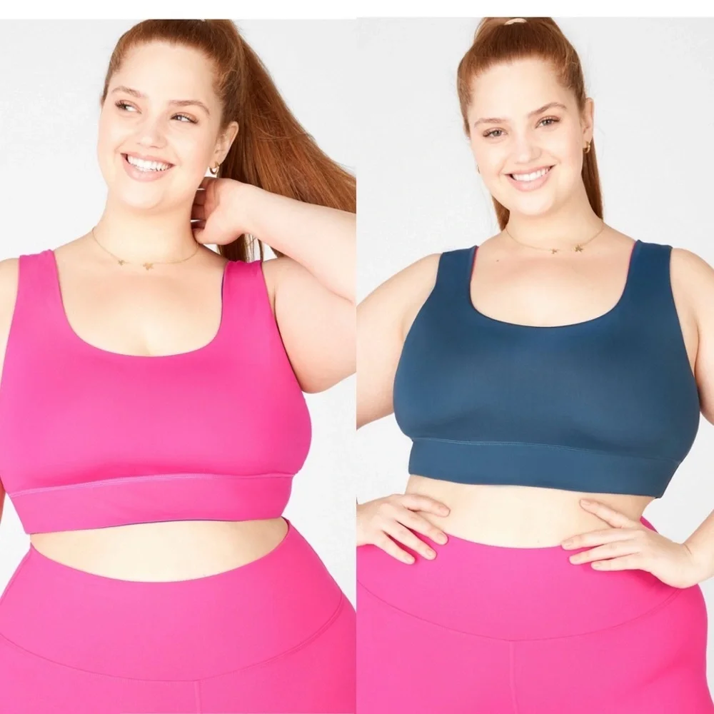 Reversible Pink and Blue Sports Bra Fabletics